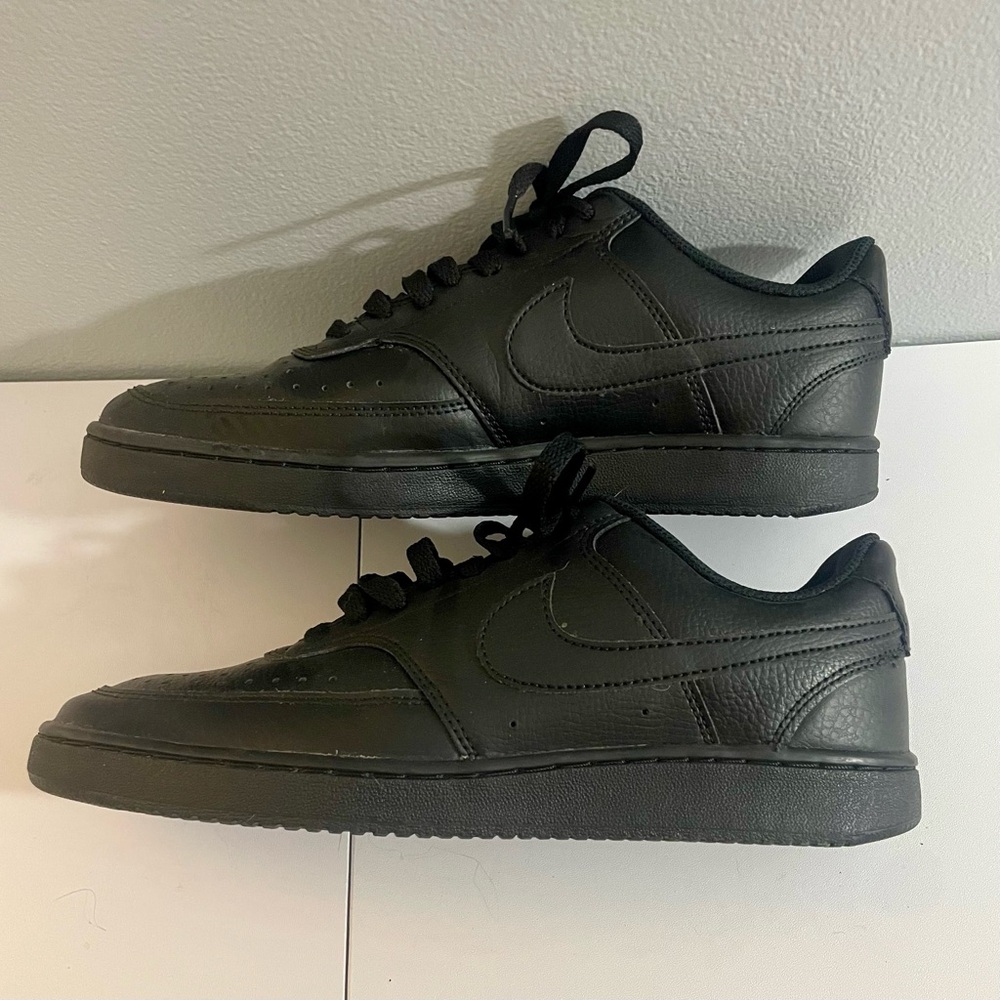 Nike Court Vision Sneakers — All Black, Worn Once